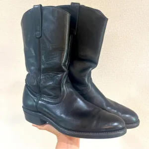 Eddie Bauer Good year Men's Cowboy Boots Brown 9.5 D Black Leather