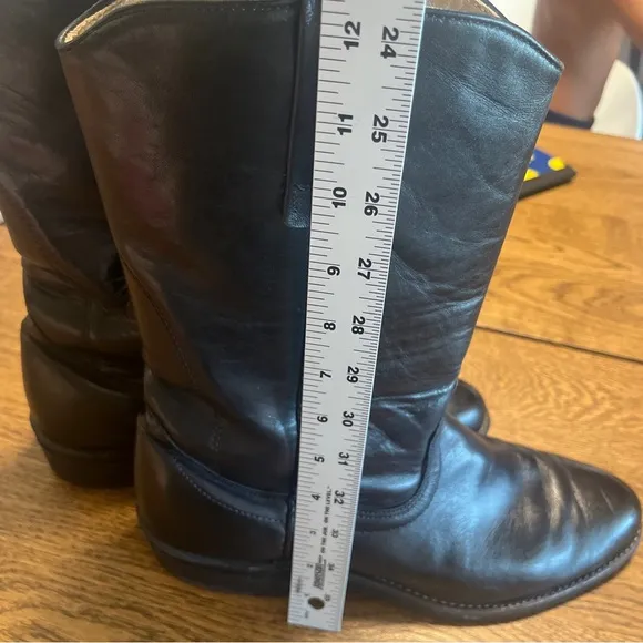 Eddie Bauer Good year Men's Cowboy Boots Brown 9.5 D Black Leather