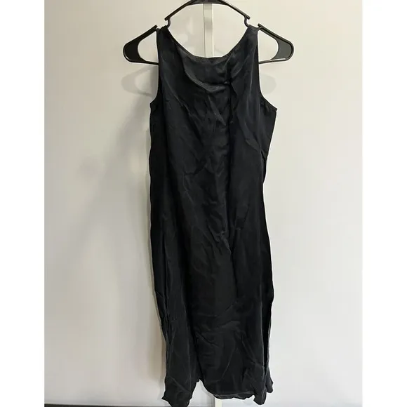Eileen Fisher Ballet Neck Sleeveless Dress Black Size XXS 2XS NEW