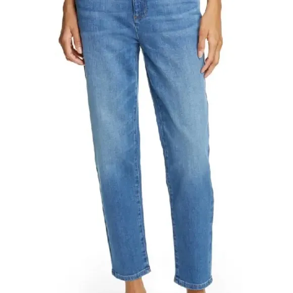 EILEEN FISHER  SOFT BLUE ANKLE JEANS ORGANIC COTTON DENIM BRAND NEW!