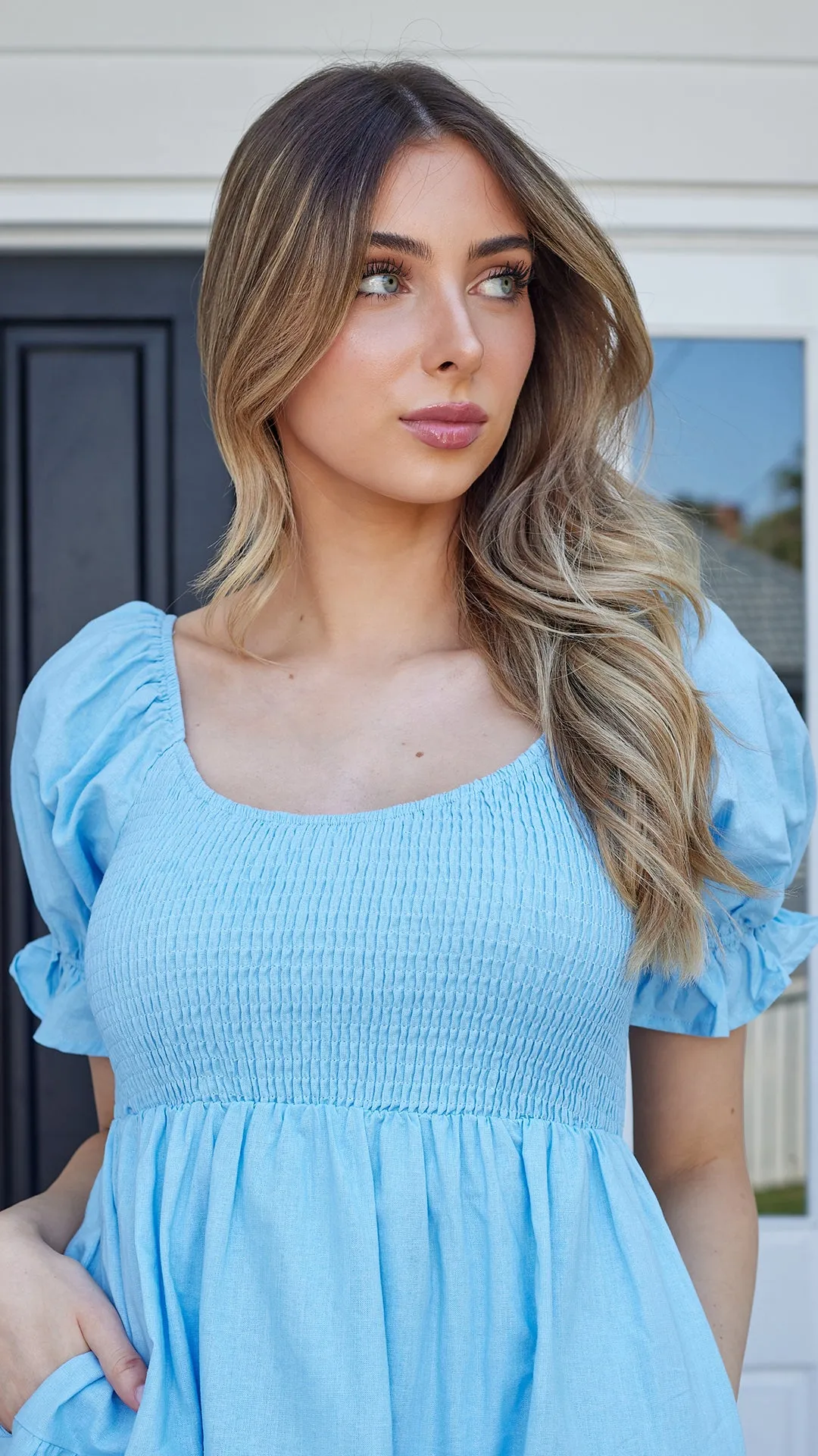 Ella Mini Dress - Blue