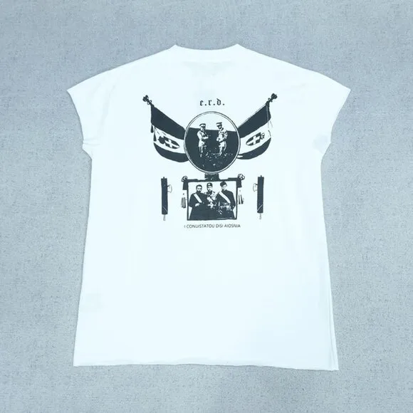 Enfants Riches White Boat Pattern Short Sleeves