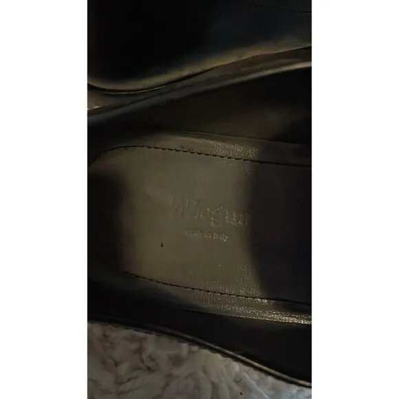 ERMENEGILDO ZEGNA Mens 8 Black Slip On Leather Loafers Dress Shoes