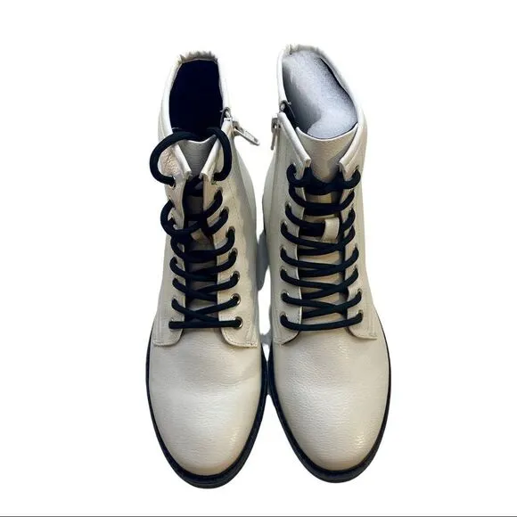ESPRIT Off White Shelby Lace Up Boots in ladies size 8M. Gorgeous!