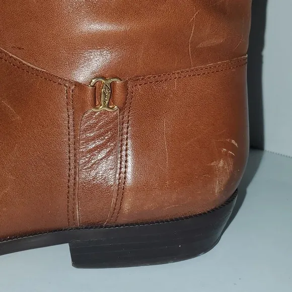 Etienne Aguilar Brown Leather Boots Size 9.5