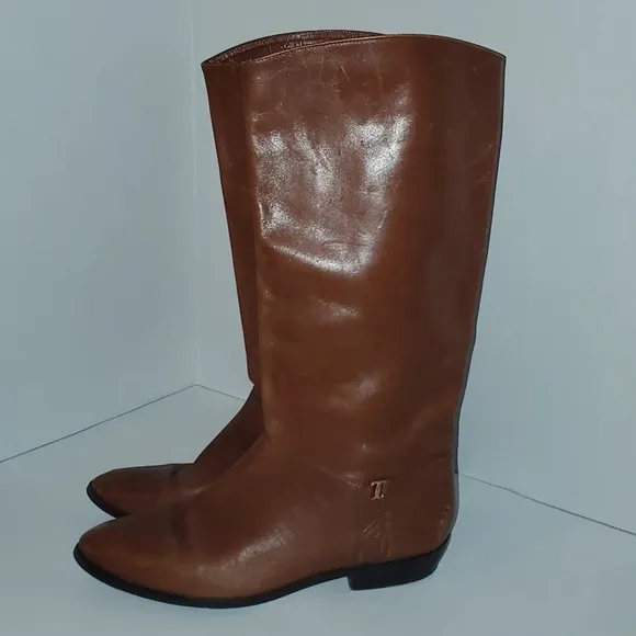 Etienne Aguilar Brown Leather Boots Size 9.5