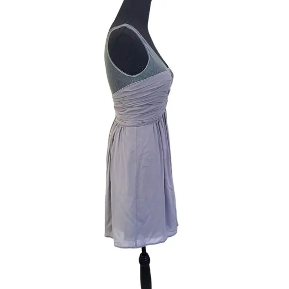 EUC Burberry Authentic women's all silk mesh shoulder pleated breast mini dress