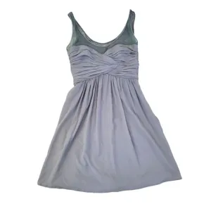 EUC Burberry Authentic women's all silk mesh shoulder pleated breast mini dress