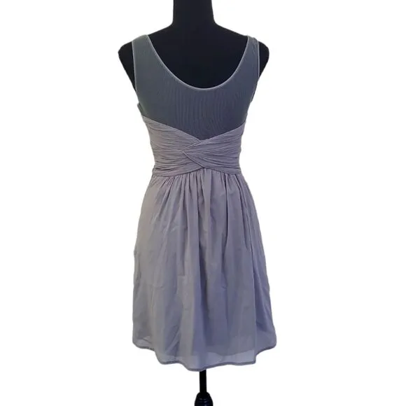EUC Burberry Authentic women's all silk mesh shoulder pleated breast mini dress