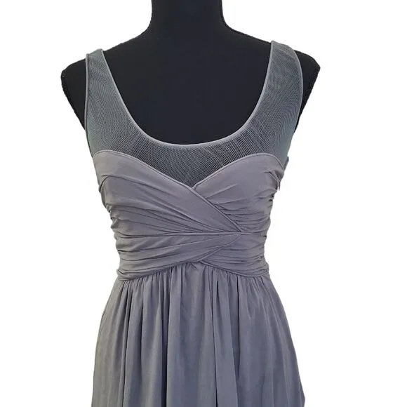 EUC Burberry Authentic women's all silk mesh shoulder pleated breast mini dress