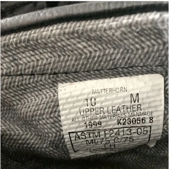 EUC🔥 MATTERHORN MEN'S WATERPROOF LEATHER/CORDURA BOOT WITH steel / SAFETY TOE