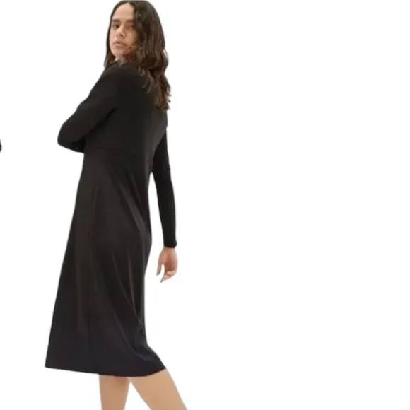 Everlane  Black Luxe Cotton Shirtdress (Size XL) - Excellent Condition