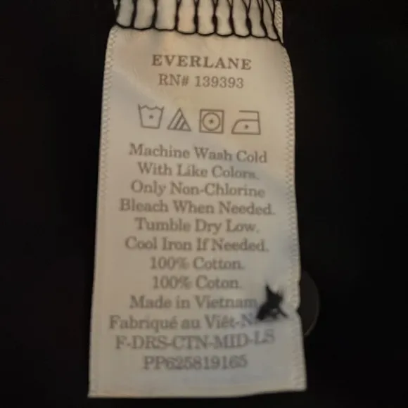 Everlane  Black Luxe Cotton Shirtdress (Size XL) - Excellent Condition