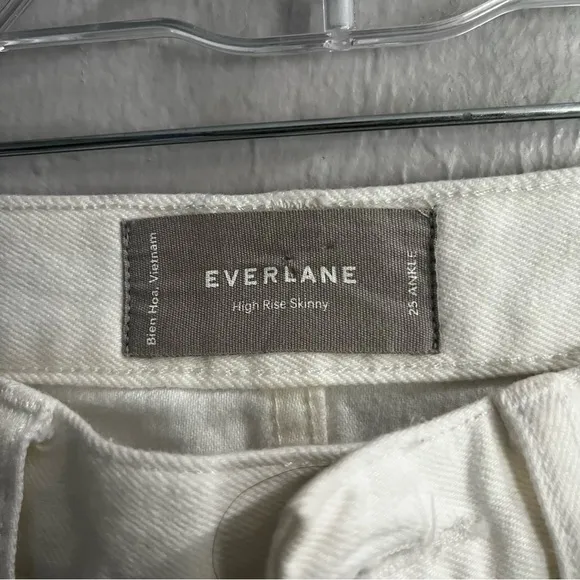 Everlane High Rise Skinny White Ankle Jeans Size 25