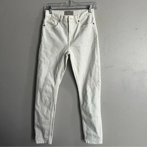 Everlane High Rise Skinny White Ankle Jeans Size 25
