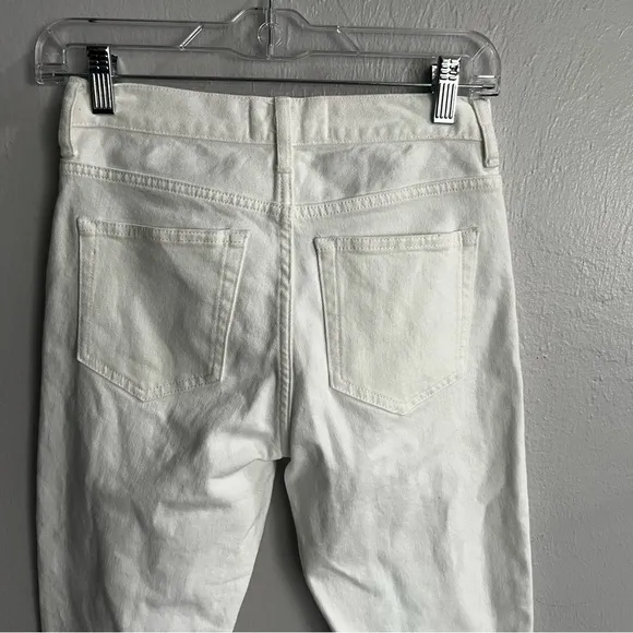 Everlane High Rise Skinny White Ankle Jeans Size 25