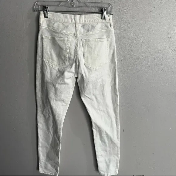 Everlane High Rise Skinny White Ankle Jeans Size 25