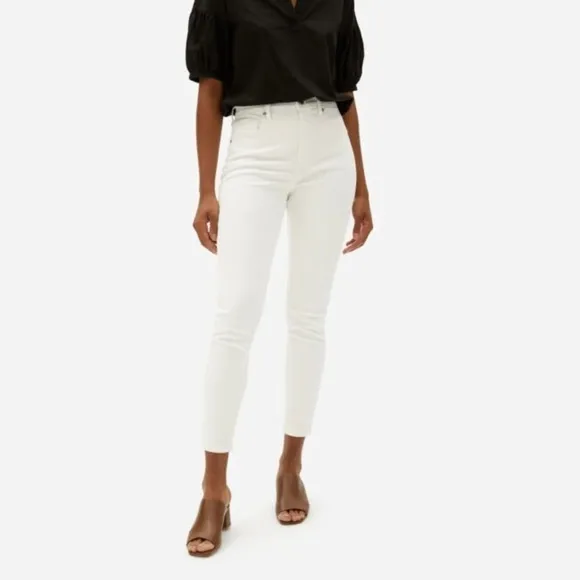 Everlane High Rise Skinny White Ankle Jeans Size 25