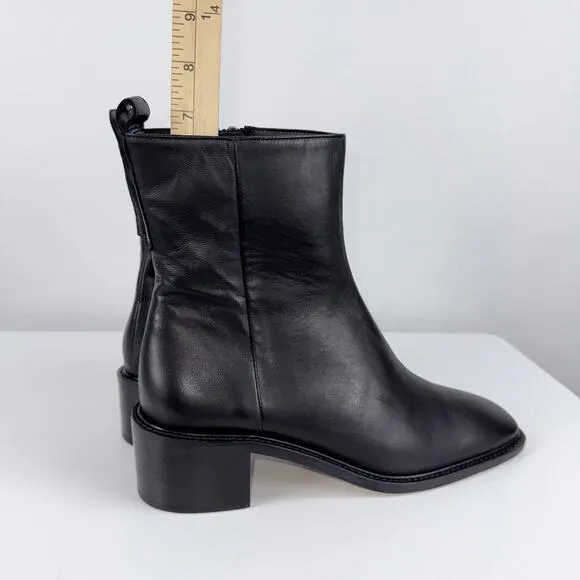 Everlane Women's The City Leather Boots Size 10 Black Square Toe