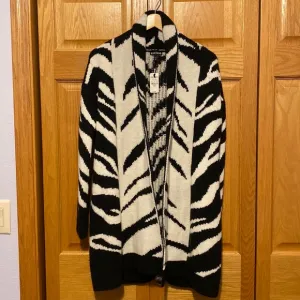 Express wool blend long line open cardigan New size small