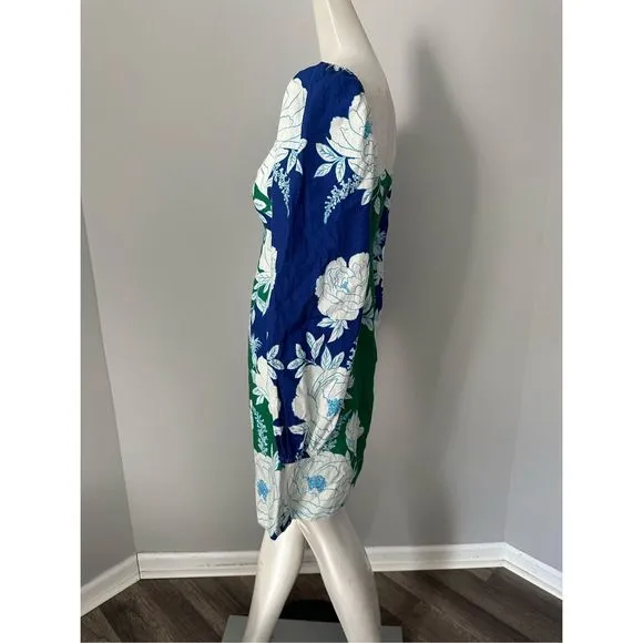 Farm Rio Soft Garden Puff-Sleeve Mini Dress