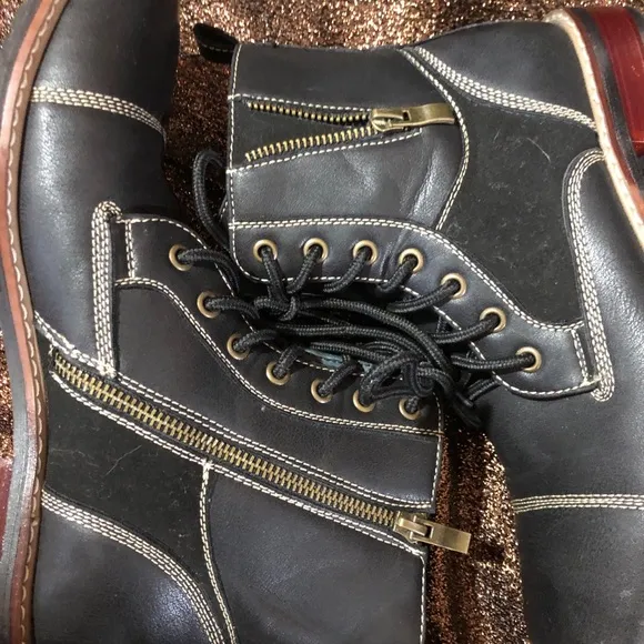 Ferro Aldo Stylish Black Leather Men's Boots