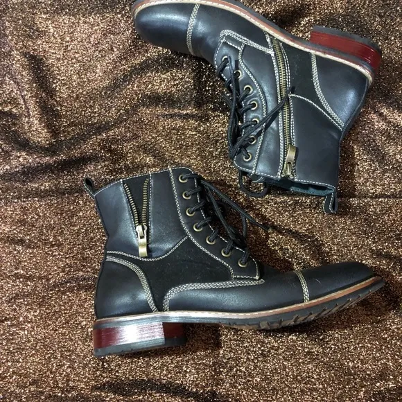 Ferro Aldo Stylish Black Leather Men's Boots