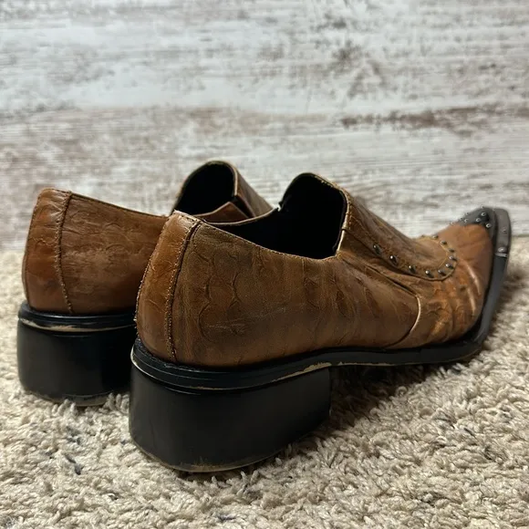 Fiesso by Aerelio Garcia Pointed Toe Metal Tip Leather Shoes Sz 10