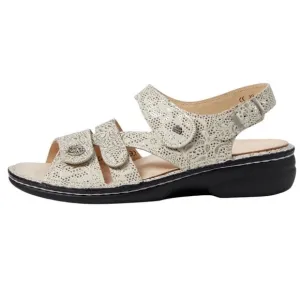 Finn Barbuda Comfort Hook And Loop Strap Sandals Champagne Garden US Size 8 EU 3