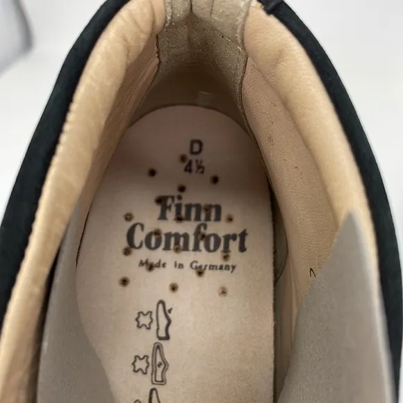 Finn Comfort Boots NWOT Ankle Booties Black Nubuck Leather Mostar US Women’s 7