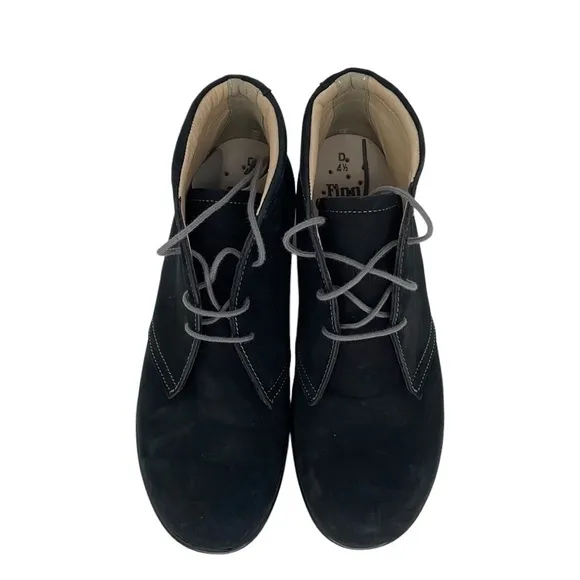 Finn Comfort Boots NWOT Ankle Booties Black Nubuck Leather Mostar US Women’s 7