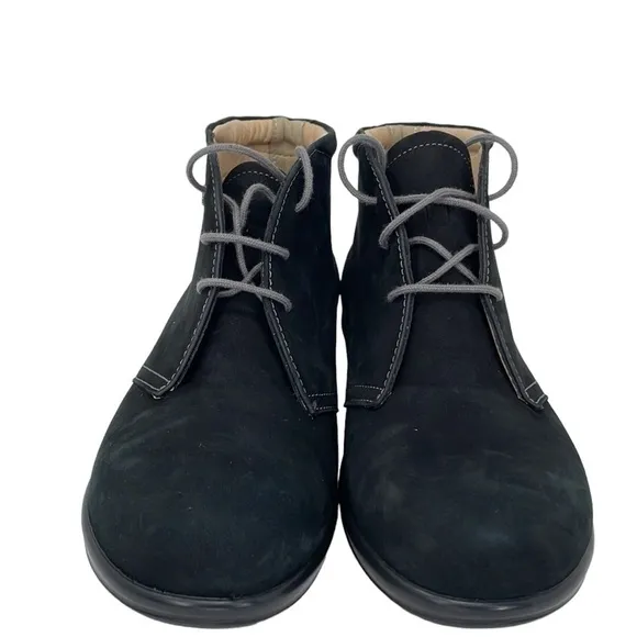 Finn Comfort Boots NWOT Ankle Booties Black Nubuck Leather Mostar US Women’s 7