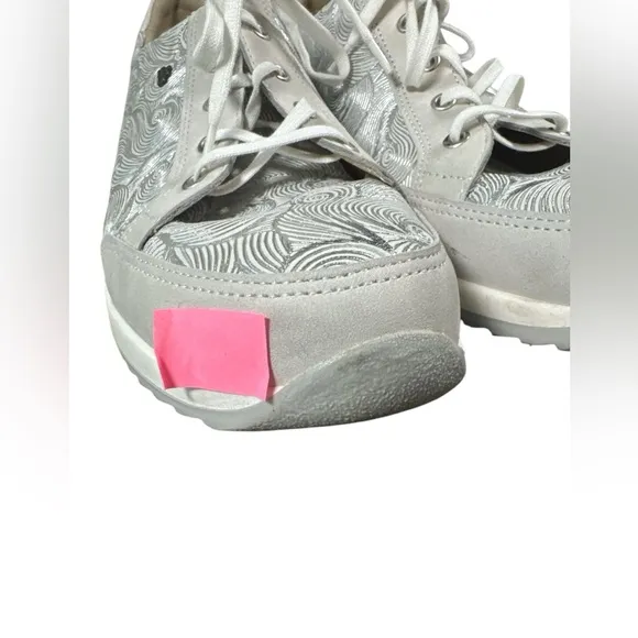Finn Comfort Pordenone Ecru Laced Silver Walking Sneakers UK 7.5 /US 9.5 EUC/GUC