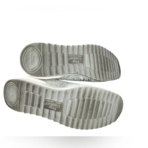 Finn Comfort Pordenone Ecru Laced Silver Walking Sneakers UK 7.5 /US 9.5 EUC/GUC