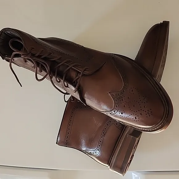 Flag Ltd Nappa Glove made in Brazil brown leather mens boots sz 10.5