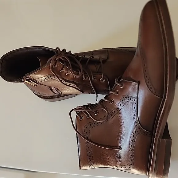 Flag Ltd Nappa Glove made in Brazil brown leather mens boots sz 10.5
