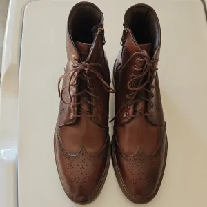 Flag Ltd Nappa Glove made in Brazil brown leather mens boots sz 10.5