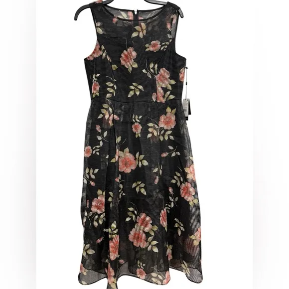 Floral Sleeveless Boatneck Dress