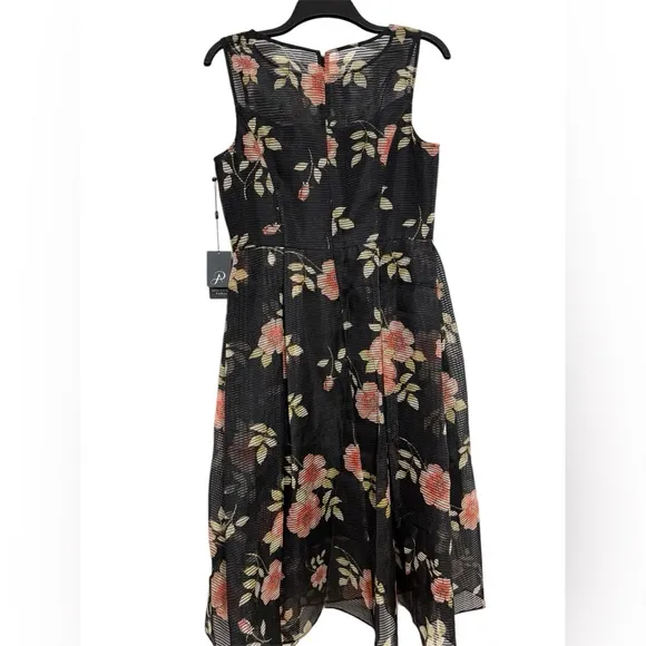 Floral Sleeveless Boatneck Dress