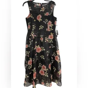 Floral Sleeveless Boatneck Dress