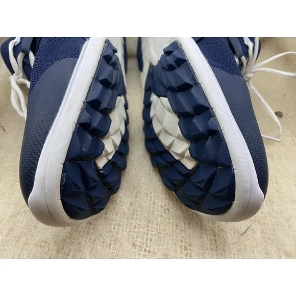 FootJoy FJ Flex Men Size 11.5 M Navy Blue Mesh/White Spikeless Golf Shoes 56102