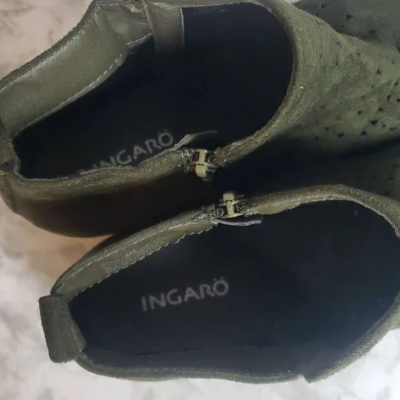 Forest Green Ingaro Shoes Size 8