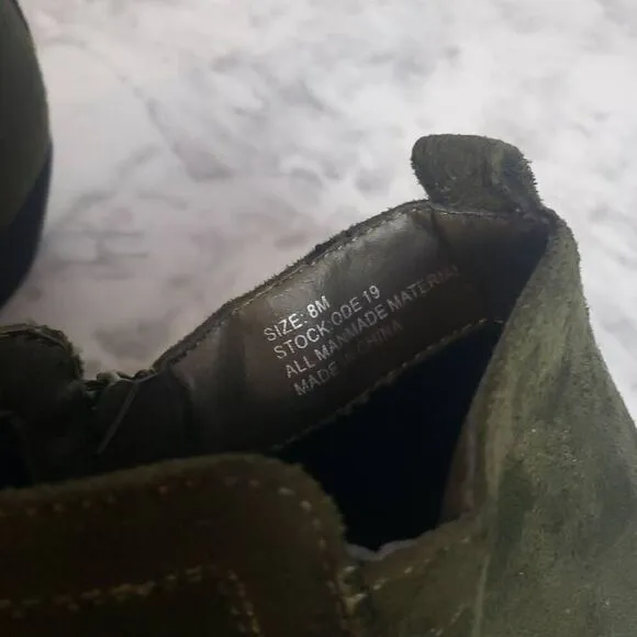 Forest Green Ingaro Shoes Size 8