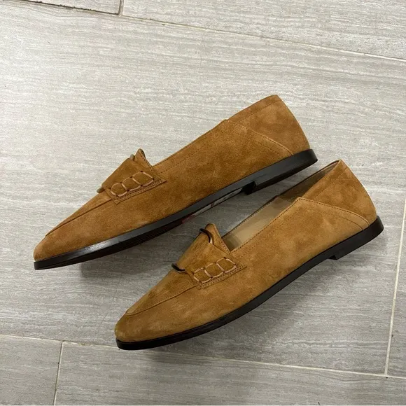 FRAME Denim Boat Slip-On Le Hammond Loafer Flat Moccasins in Whisky Sz 35 / 4.5