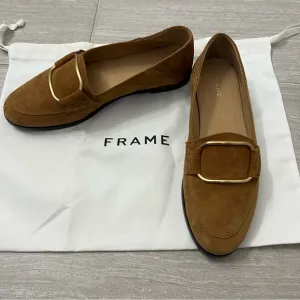 FRAME Denim Boat Slip-On Le Hammond Loafer Flat Moccasins in Whisky Sz 35 / 4.5