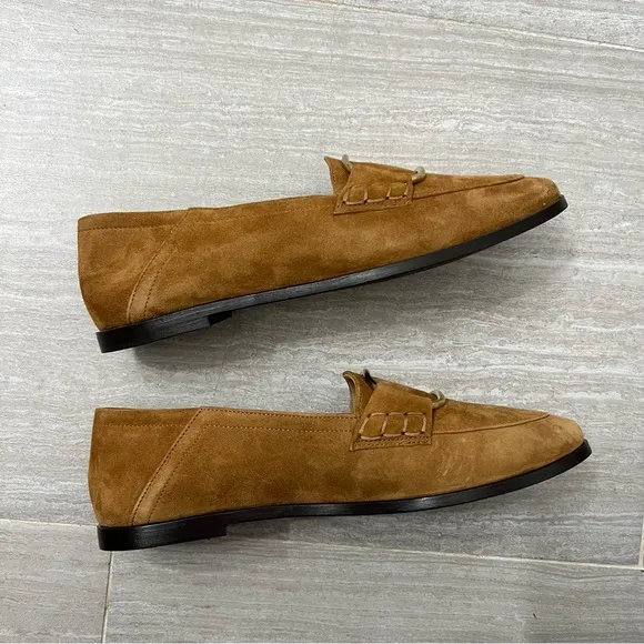 FRAME Denim Boat Slip-On Le Hammond Loafer Flat Moccasins in Whisky Sz 35 / 4.5
