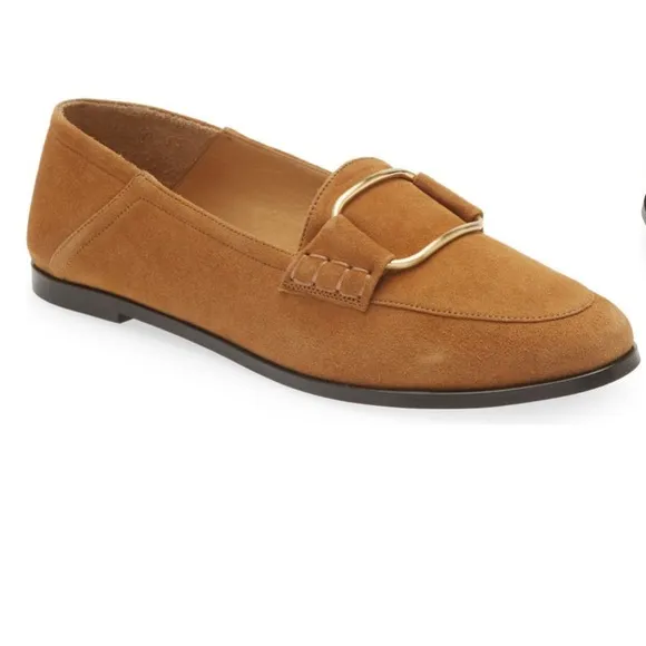 FRAME Denim Boat Slip-On Le Hammond Loafer Flat Moccasins in Whisky Sz 35 / 4.5