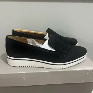 Franco Sarto Fabrina ‎ Black White Slip-On Womens Shoes NEW