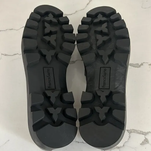 Franco Sarto Franco Balin Lug Sole Penny Loafer Slip On Black Patent Women’s 9