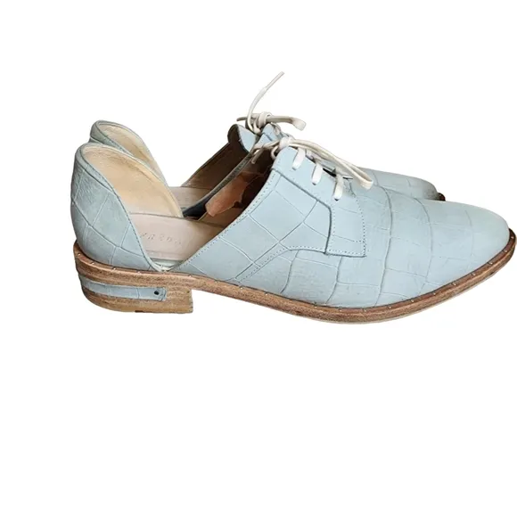 Freda Salvador Leather Wit D'Orsay Oxford Lace-Up Rare Color